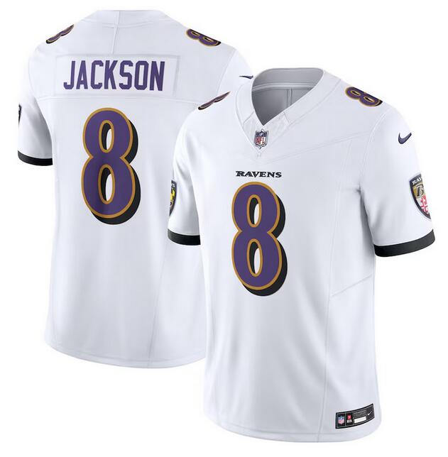 Men's Baltimore Ravens ACTIVE PLAYER Custom White 2023 F.U.S.E Vapor Football Jersey